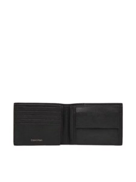 Calvin Klein Peňaženka Emblem Hw Trifold W/ Coin čierna