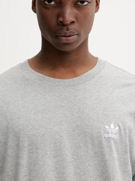 Однотонная футболка Adidas Originals серая