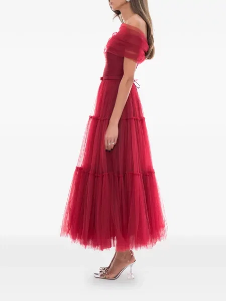 Rochie Ana Radu din tul de costum roșu