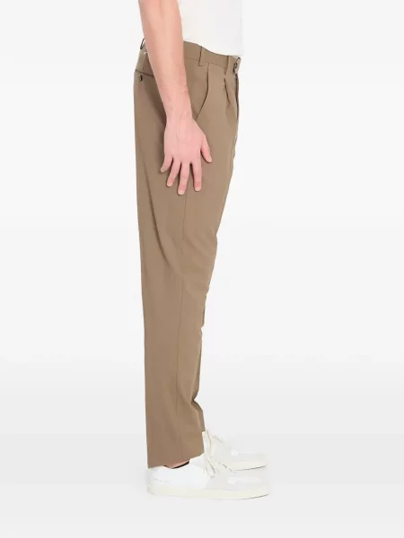 Pantaloni Pt Torino de lână plisate maro
