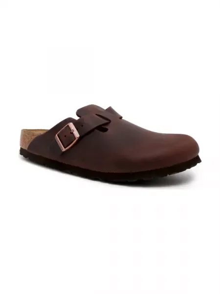 Birkenstock De piele mules încălțăminte Boston maro
