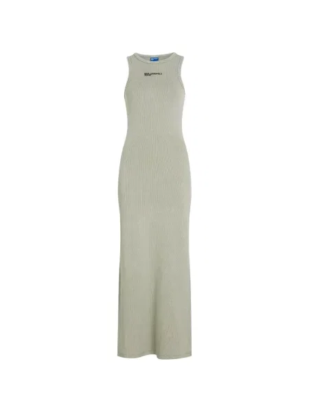 Rochie din denim Karl Lagerfeld Jeans verde