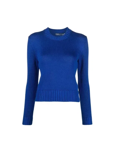 Sweter Polo Ralph Lauren chunky ze sznurkiem niebieski