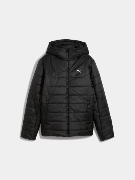 Демісезонна куртка PUMA Ess Hooded Padded Jacket комбінований верх чорний