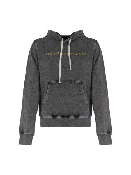 Bluza z kapturem Diesel z kapturem szara