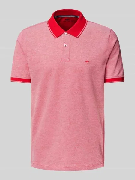 Koszulka polo o kroju regular fit z wyhaftowanym logo Fynch-hatton czerwone