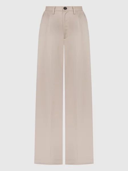 Штани Carrie з вовни з високою посадкою Anine Bing бежеві
