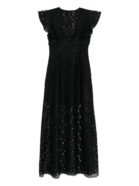 Rochie midi Cynthia Rowley din dantelă negru