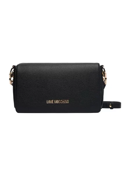 Lniana torebka Love Moschino czarna