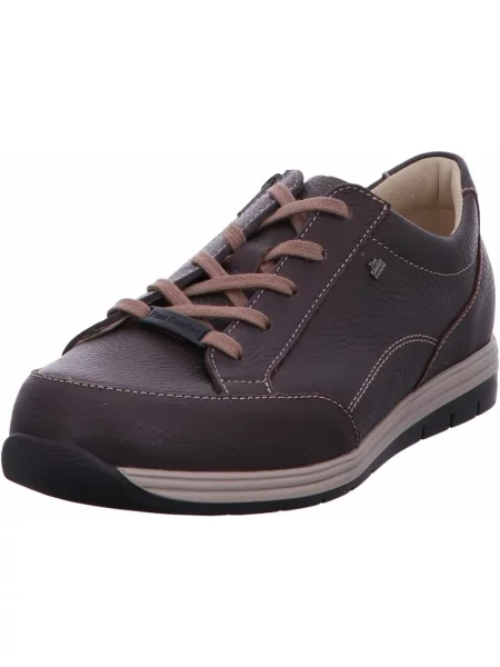 Sneakersy Finn Comfort sznurowane skórzane brązowe