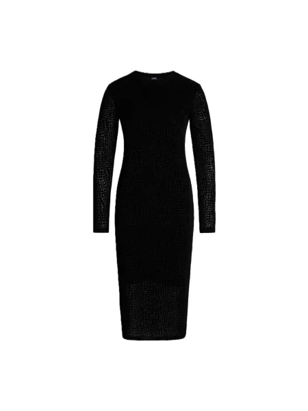 Sukienka midi Joop! skórzana czarna