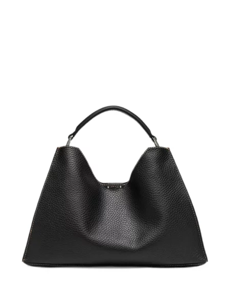Kožená shopper kabelka Gianni Chiarini černá