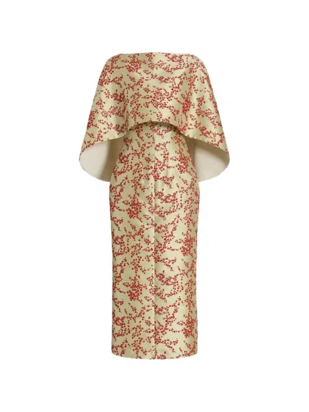 Rochie midi Alberta Ferretti cu model floral cu imagine verde