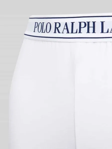 Spodnie od piżamy z prostą nogawką i elastycznym pasem z logo Polo Ralph Lauren białe