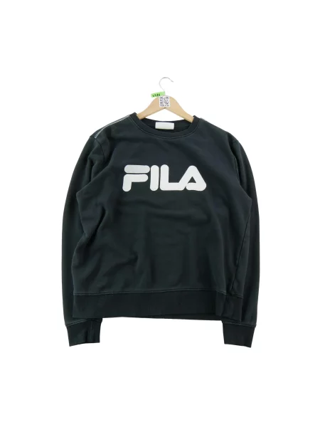 Second life Sweter z okrągłym dekoltem Fila Stan bardzo dobry czarny