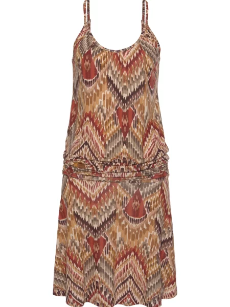 LASCANA Rochie / maro / galben muștar bej