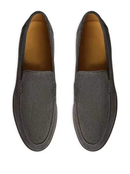 Pantofi loafer 12 Storeez din piele de căprioară gri