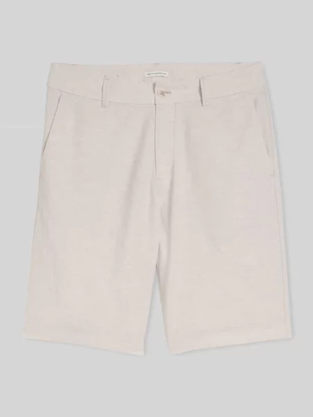 Bermudy o kroju regular fit z mieszanki lnu i bawełny Tom Tailor Denim beżowe