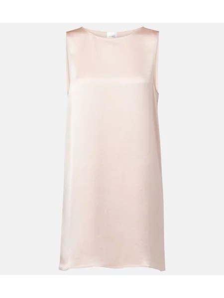 Rochie Leset din satin roz