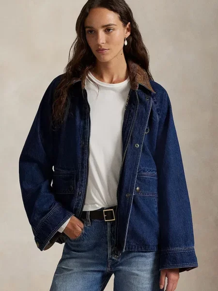 Polo Ralph Lauren kurtka jeansowa przejściowa niebieski