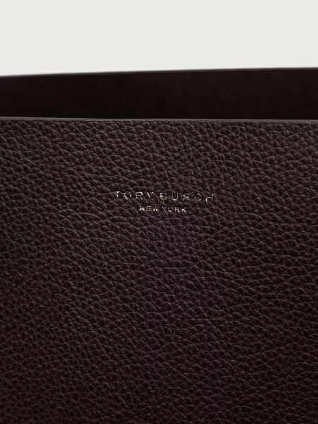 Bőr shopper táska Tory Burch barna