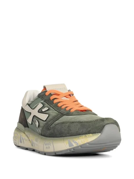 Sneakerși Premiata din piele de căprioară verde