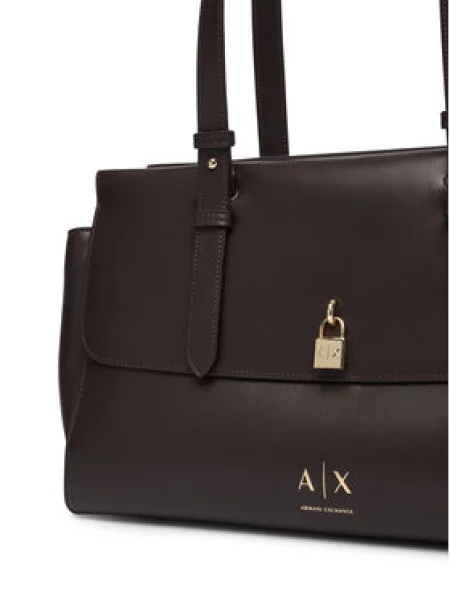 Torbica Armani Exchange Tamno smeđa
