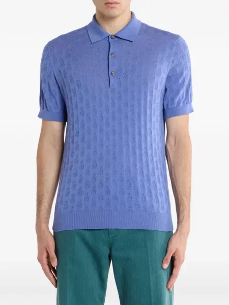 Polo Etro cu model paisley albastru