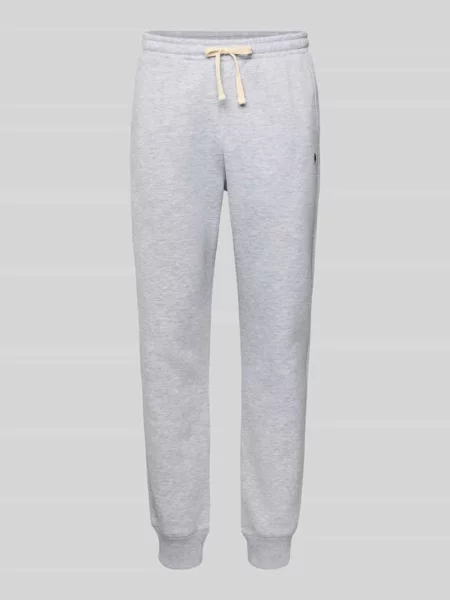 Spodnie dresowe w kroju slim fit z haftowanym logo Review