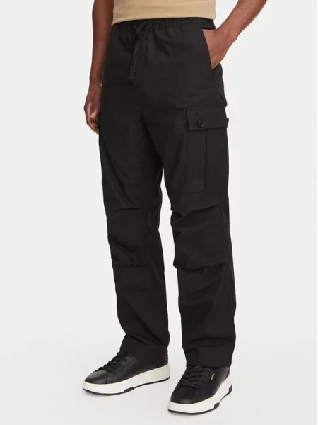 HUGO Pantaloni cargo Straight Fit negru