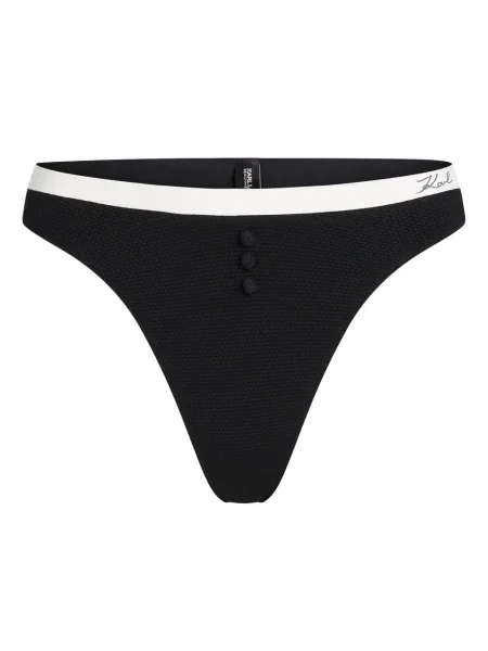 Bikini Karl Lagerfeld w jednolitym kolorze czarny