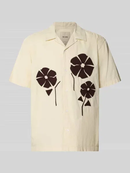 Koszula casualowa o kroju loose fit z czystej bawełny model SEEREN EMBROIDERY' Only & Sons biała