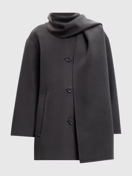 Пальто ALICIA з вовни з шарфом Max Mara сіре