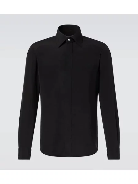 Svilena srajca Thom Sweeney črna