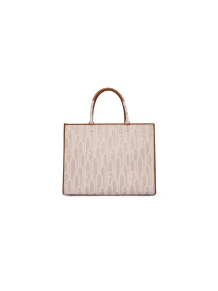 FURLA Pirkinių krepšys OPPORTUNITY / pastelinė žalia / rožių smėlio