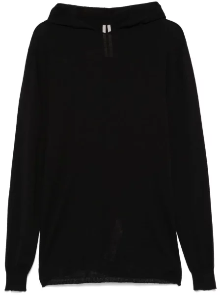Hanorac cu glugă Rick Owens tricotate negru