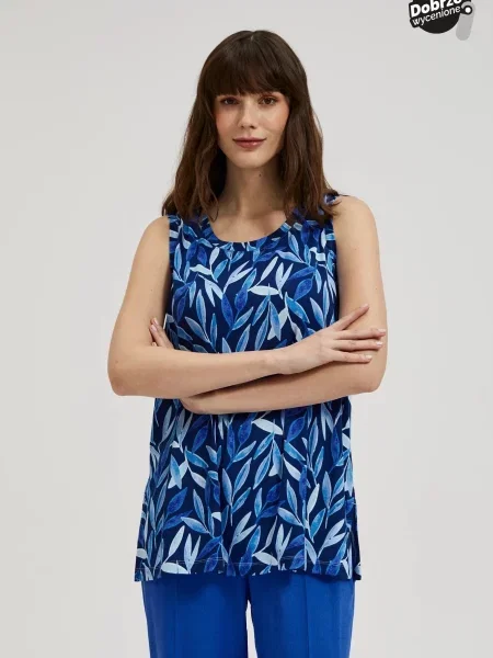 Tricou Moodo cu imagine albastru