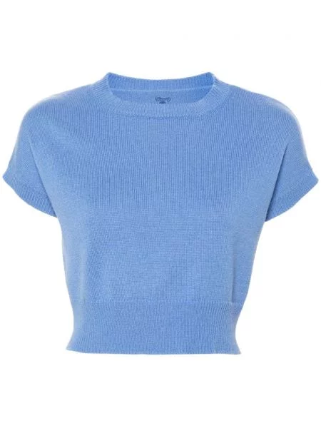 Top Teddy Cashmere din cașmir teddy albastru