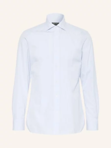 Zegna Koszula Regular Fit blau biała