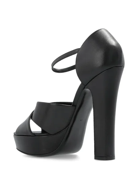 Sandale Dolce & Gabbana din piele cu platformă negru