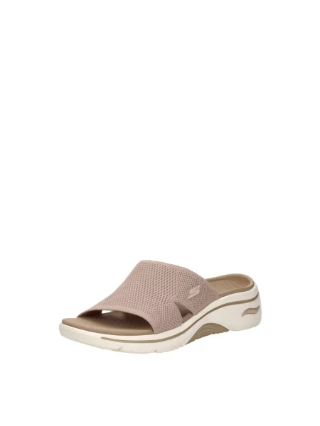 Klapki Skechers beżowe
