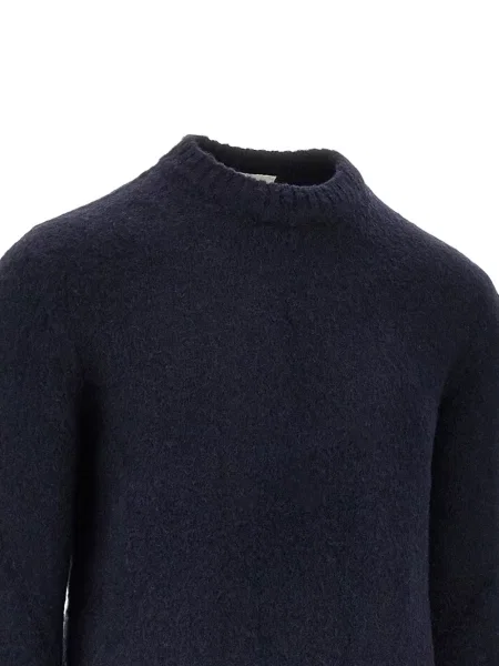 Πουλόβερ Piacenza Cashmere κασμίρ με στρογγυλή λαιμόκοψη μπλε