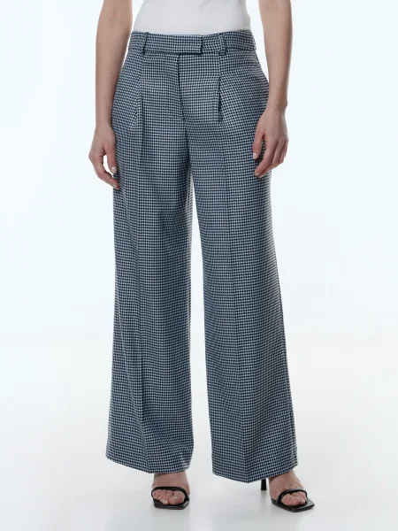 EDITED Pantaloni Anny albastru negru