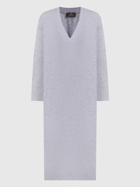 Сукня міді з кашеміру Enrico Mandelli сіра