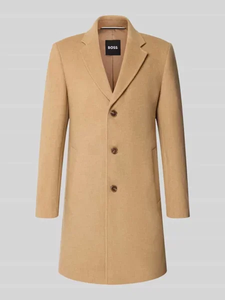 Płaszcz funkcyjny o kroju slim fit z mieszanki wełny model HYDE' Boss