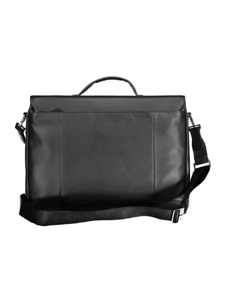 Torba na laptopa Piquadro biznesowa skórzana czarna