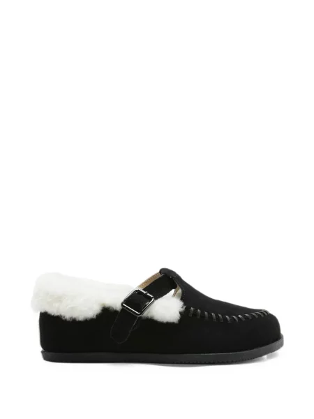 Sneakerși Good News din piele de oaie negru
