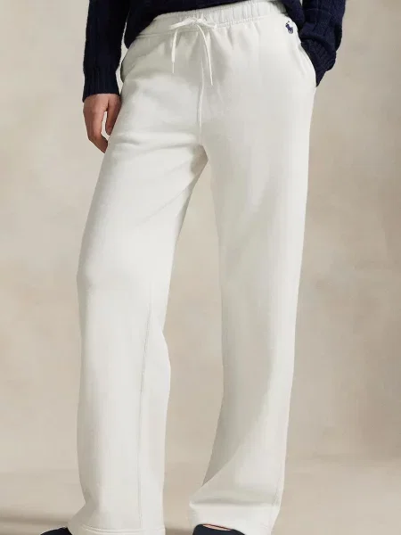 Polo Ralph Lauren pantaloni de trening pentru femei cu alb