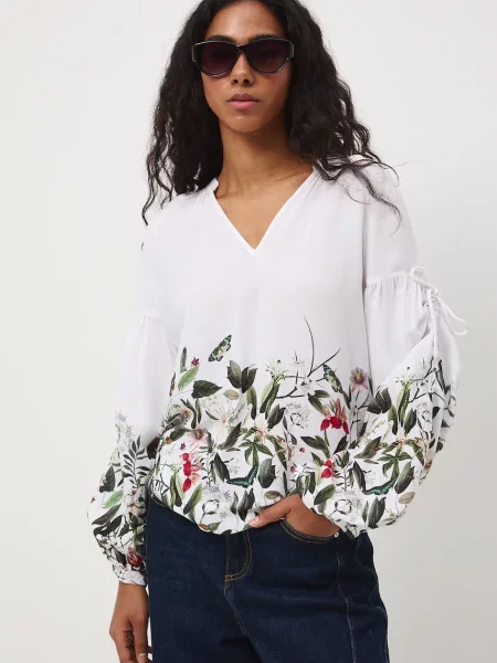 Medicine viskozna bluza bela