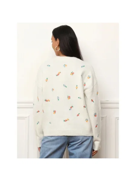 Pulover La Modeuse alb